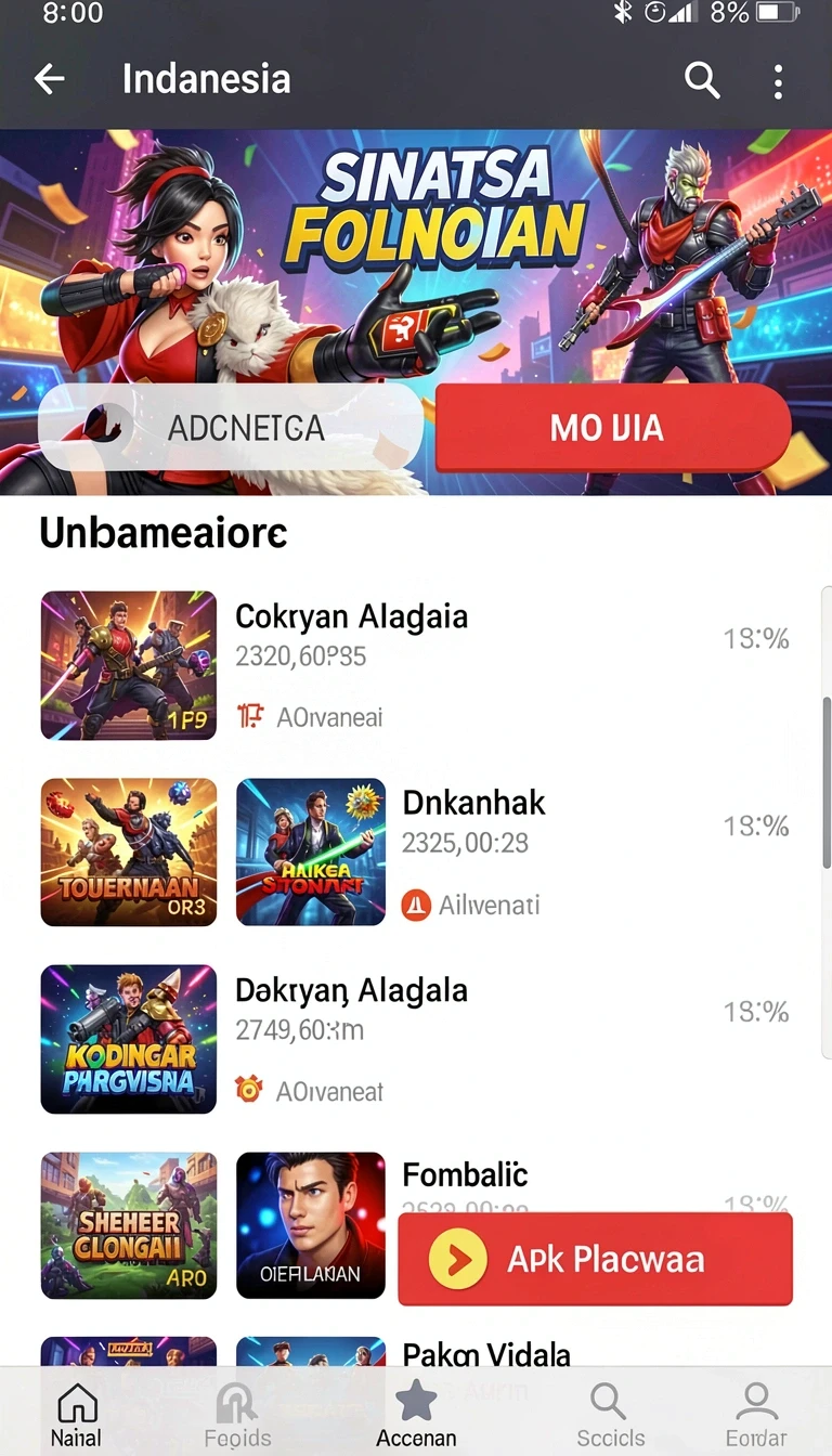 Beragam pilihan permainan menarik dalam aplikasi Download pompa88 APK untuk Android.